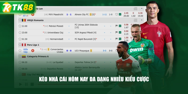 Kèo Nhà Cái Hôm Nay Đa Dạng Nhiều Kiểu Cược